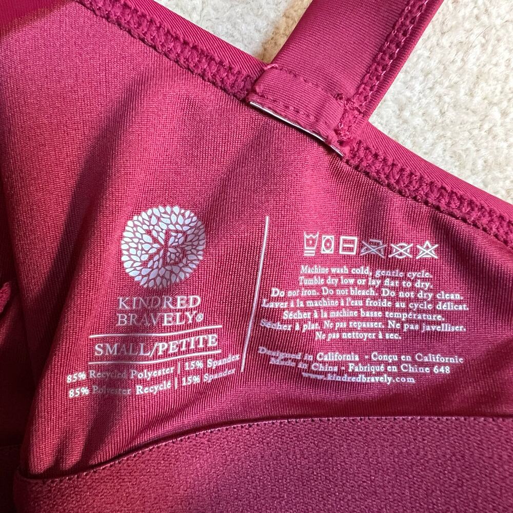 Kindred Bravely Nursing Swimsuit Auburn Dark Pink EUC Size Small - Picture 7 of 7